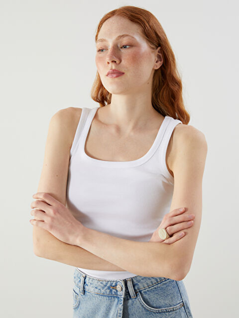 LCW Vision U Yaka Dokulu Kadın Atlet - S54839Z8-Q6K