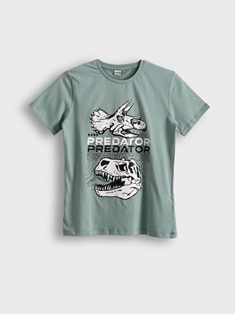 LCW Kids Crew Neck Printed Boys' T-Shirt - S54851Z4-FKE