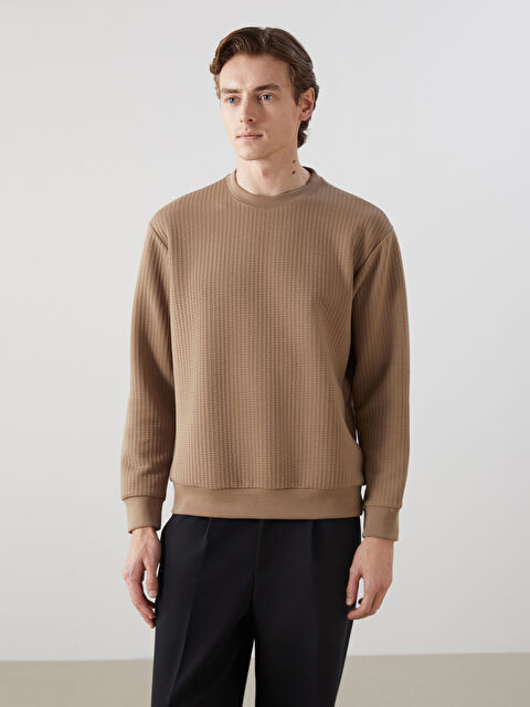 LCW Vision Bisiklet Yaka Uzun Kollu Erkek Sweatshirt - S54853Z8-JUG
