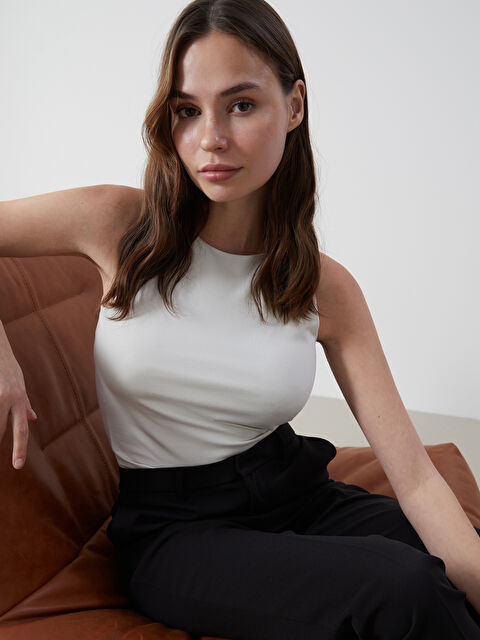 LCW Vision Bisiklet Yaka Kadın Atlet - S54862Z8-VF5