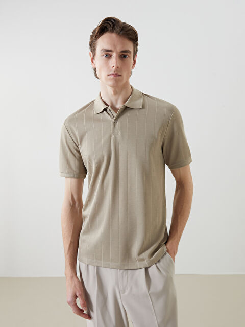 LCW Vision Polo Yaka Kısa Kollu Erkek Tişört - S54864Z8-GCR