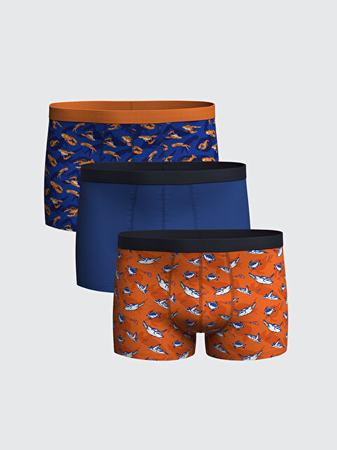 LC WAIKIKI Standart Kalıp Pamuklu Esnek Erkek Boxer 3'lü - S54911Z8-LSF