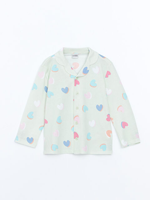LCW Kids Resort Yaka Baskılı Kız Çocuk Pijama Üst - S55024Z1-LRR