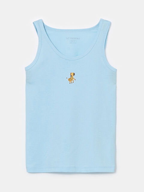 LCW Kids Bisiklet Yaka Baskılı Erkek Çocuk Atlet - S55047Z1-QXM