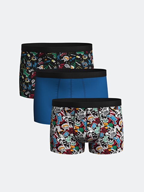 LC WAIKIKI Standart Kalıp Pamuklu Esnek Erkek Boxer 3'lü - S55083Z8-LQJ