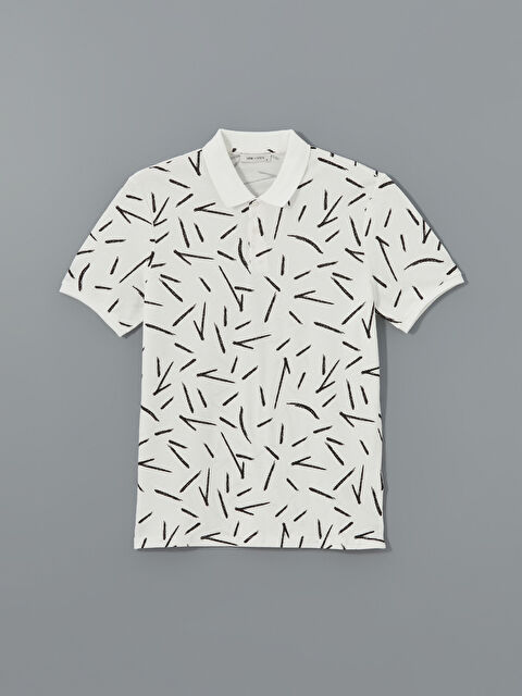 LCW Vision Polo Yaka Kısa Kollu Desenli Pike Erkek Tişört - S55164Z8-R9J