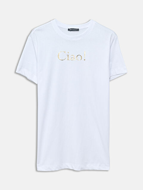 LCW Modest Crew Neck Printed Women's T-Shirt - S55176Z8-Q6K