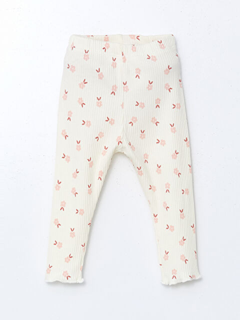 LCW baby Beli Lastikli Baskılı Kız Bebek Tayt - S55198Z1-LRB