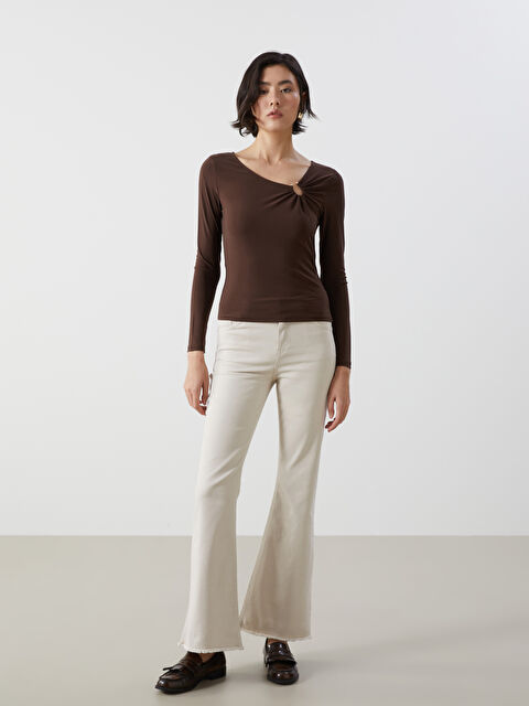 LCW Jeans Mars Flare Kadın Jean Pantolon - S55231Z8-FKU