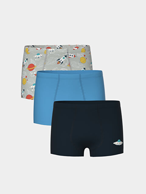 LCW Kids Printed Boys' Boxer Trunks 3-Pack - S55242Z4-998