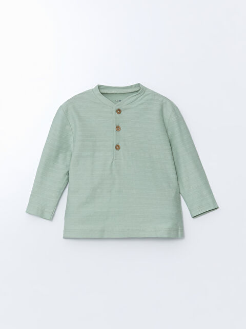 LCW baby Yakası Düğmeli Erkek Bebek Tişört - S55322Z1-RYZ
