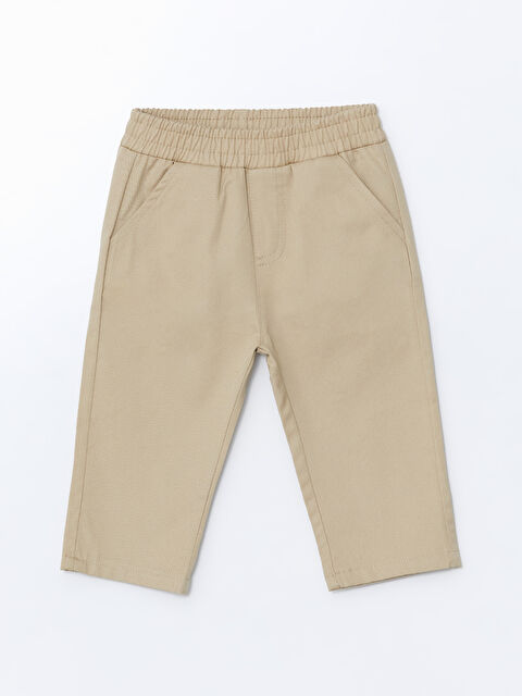 LCW baby Beli Lastikli Gabardin Erkek Bebek Pantolon