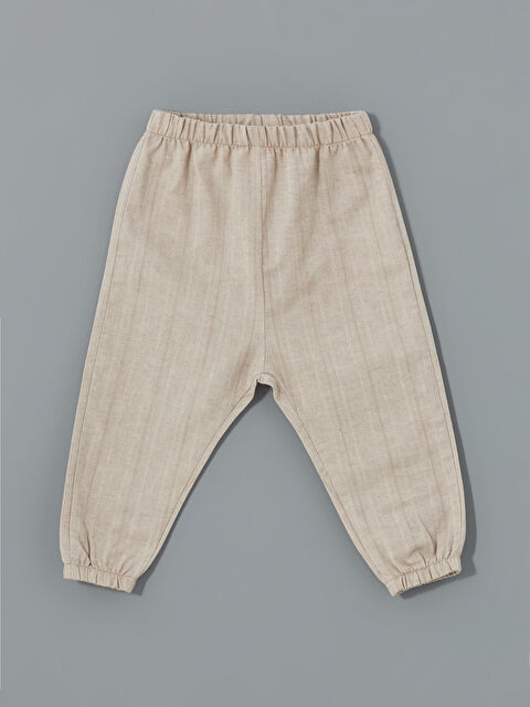 LCW baby Beli Lastikli Çizgili Erkek Bebek Pantolon - S55398Z1-CZB