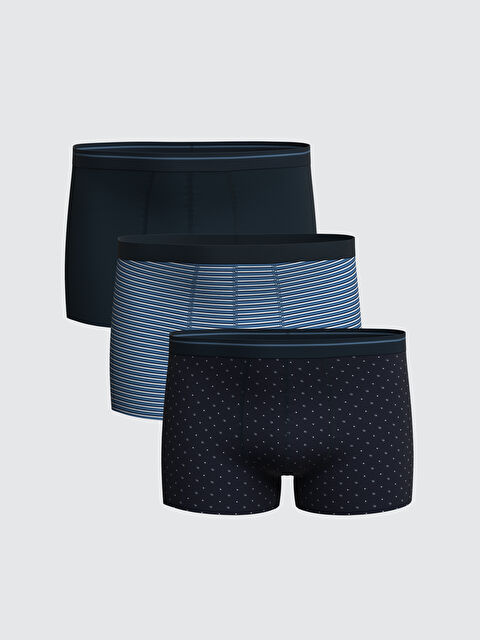 LC WAIKIKI Standart Kalıp Pamuklu Esnek Erkek Boxer 3'lü - S55417Z8-LEN