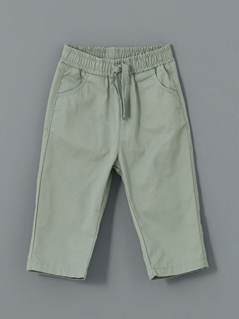 LCW baby Beli Lastikli Erkek Bebek Gabardin Pantolon - S55428Z1-GBN