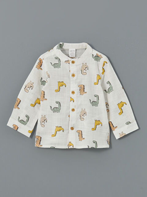 LCW baby Dinozor Baskılı Erkek Bebek Gömlek - S55429Z1-LRA