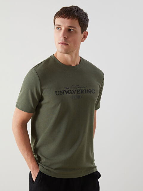 LCWAIKIKI Classic Bisiklet Yaka Kısa Kollu Baskılı Erkek Tişört - S55456Z8-YHN