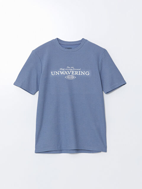 LCWAIKIKI Classic Bisiklet Yaka Kısa Kollu Baskılı Erkek Tişört - S55456Z8-YPB