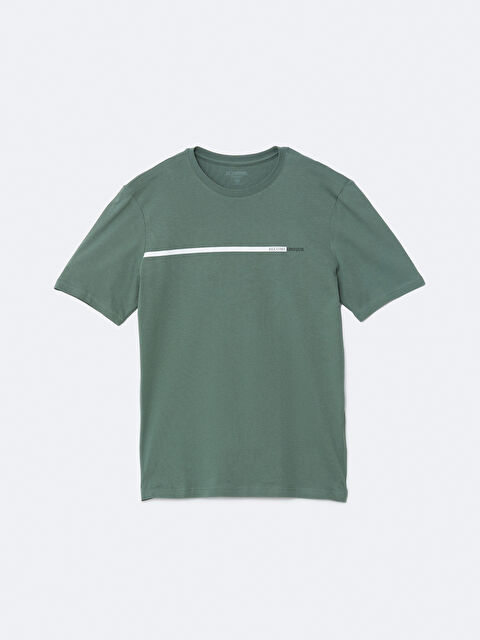 LCWAIKIKI Classic Bisiklet Yaka Kısa Kollu Baskılı Penye Erkek Tişört - S55457Z8-GQQ