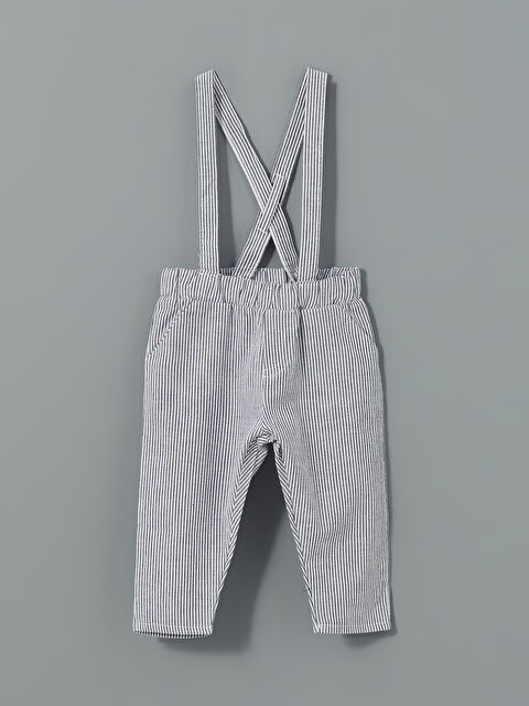 LCW baby Erkek Bebek Askılı Çizgili Pantolon - S55483Z1-LFC