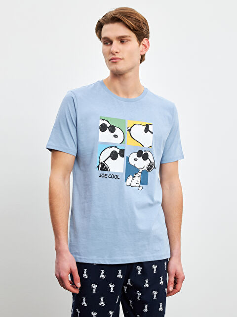 LC WAIKIKI Standart Kalıp Snoopy Baskılı Erkek Pijama Takımı - S55509Z8-LSJ