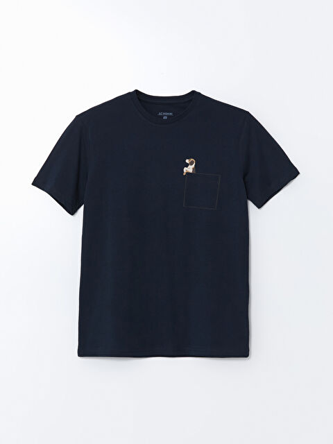 LC WAIKIKI Bisiklet Yaka Baskılı Erkek Pijama Üst - S55524Z8-RFF