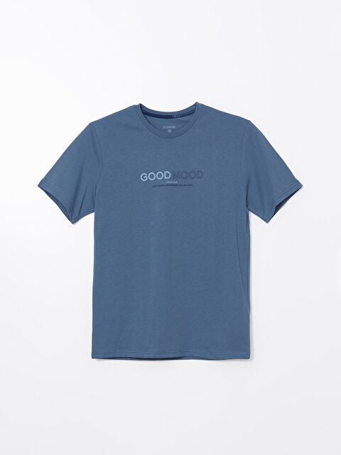 LC WAIKIKI Bisiklet Yaka Baskılı Penye Erkek Pijama Üst - S55531Z8-KDW