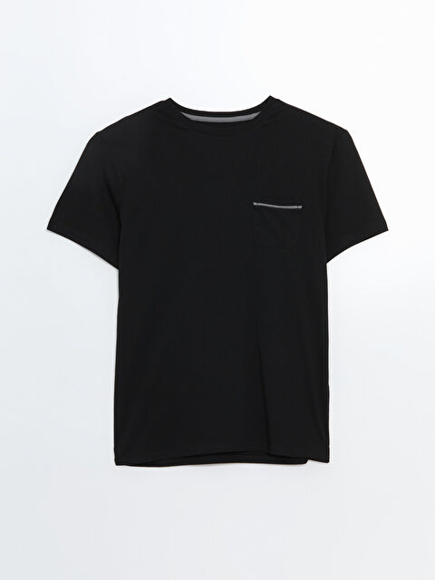 LC WAIKIKI Bisiklet Yaka Kısa Kollu Erkek Pijama Üst - S55535Z8-CVL