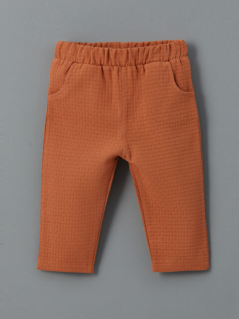 LCW baby Beli Lastikli ve Cepli Erkek Bebek Pantolon
