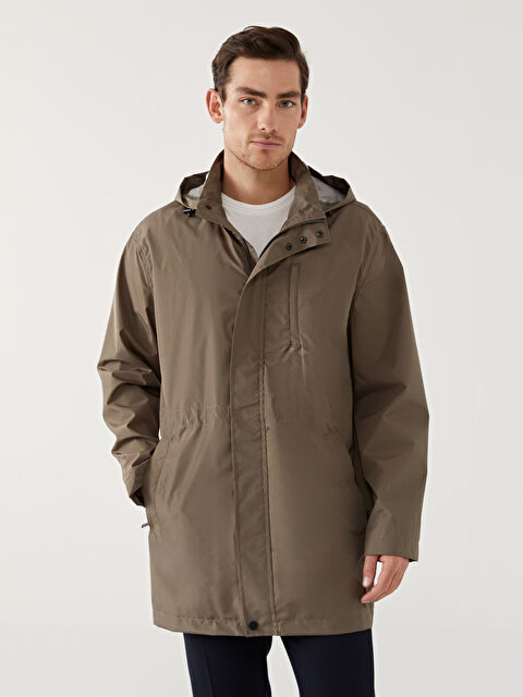 SOUTHBLUE Standart Kalıp Kapüşonlu Erkek İnce Mont - S55686Z8-HCZ