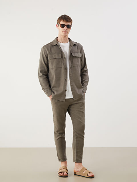 LCW Vision Standart Kalıp Keten Görünümlü Erkek Pantolon - S55752Z8-HDA