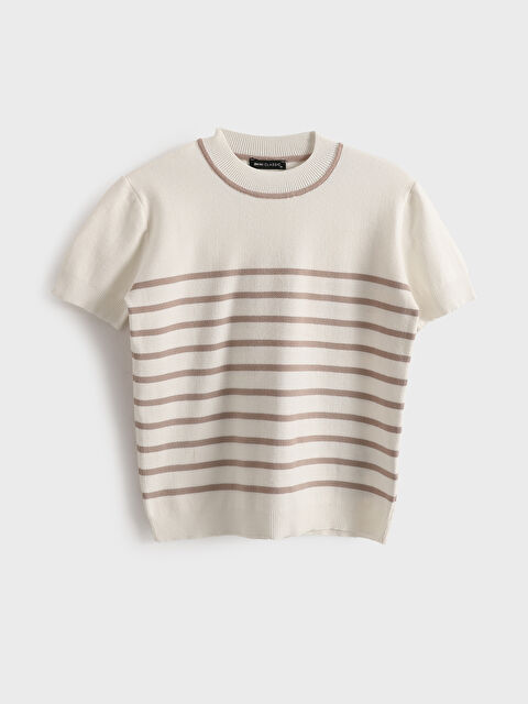 LCWAIKIKI Classic Crew Neck Striped Women's Knitwear Sweater - S55783Z8-LE4