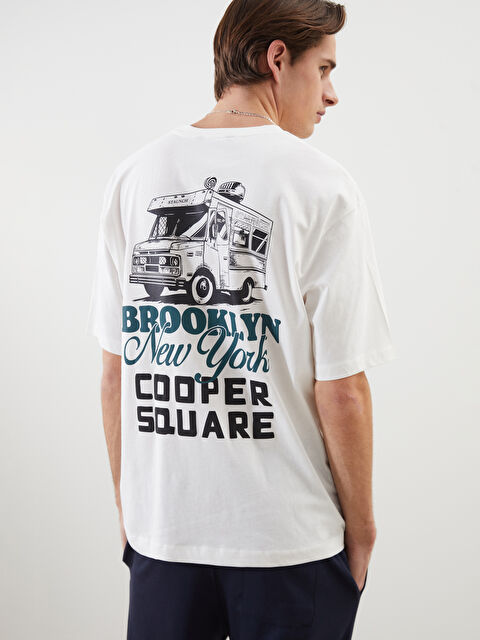 XSIDE Bisiklet Yaka Kısa Kollu Baskılı Penye Erkek Tişört - S55891Z8-R9J