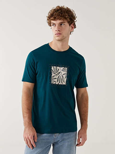 XSIDE Bisiklet Yaka Baskılı Penye Erkek Tişört - S55898Z8-QAR