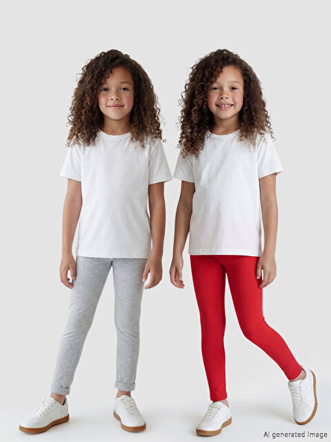 LCW Kids Beli Lastikli Kız Bebek Tayt 2'li