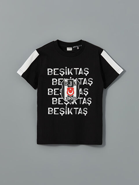 LCW Kids Bisiklet Yaka Beşiktaş Baskılı Erkek Çocuk Tişört - S55962Z4-CVL
