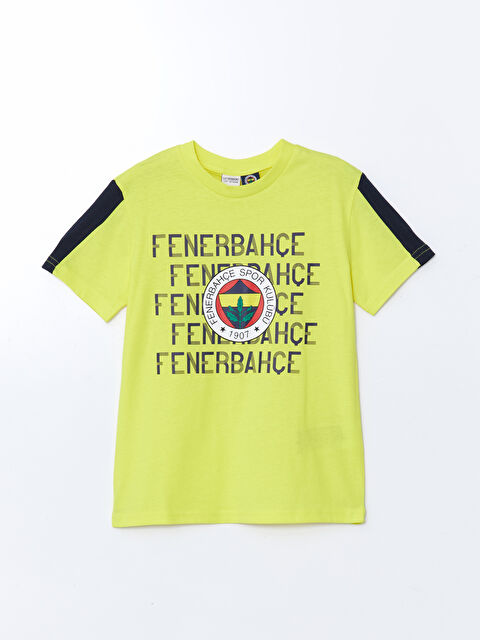 LCW Kids Bisiklet Yaka Fenerbahçe Baskılı Erkek Çocuk Tişört - S55963Z4-J5P
