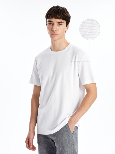 XSIDE Bisiklet Yaka Penye Erkek Tişört - S55996Z8-Q6K