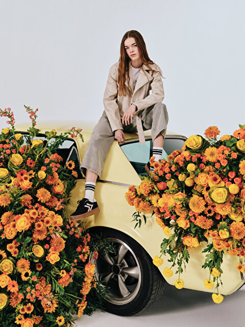 XSIDE Biker Yaka Kadın Deri Görünümlü Ceket - S56080Z8-Q5C