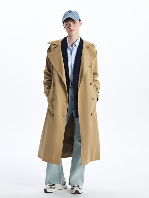 XSIDE Ceket Yaka Oversize Kadın Trençkot - S56096Z8-JHT