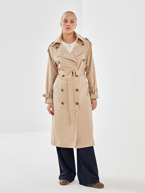 XSIDE Ceket Yaka Oversize Kadın Trençkot - S56096Z8-RFC