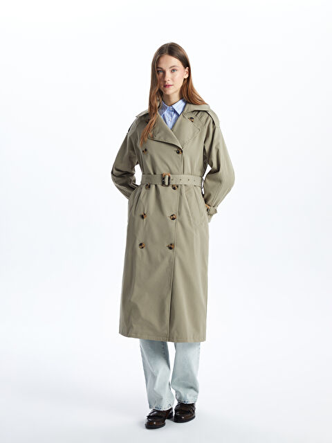 XSIDE Ceket Yaka Oversize Kadın Trençkot - S56096Z8-KEL