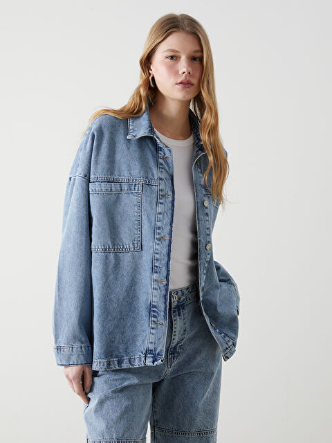 XSIDE Kadın Jean Gömlek Ceket - S56129Z8-Q6L