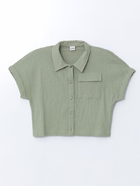 LCW Kids Basic Kısa Kollu Kız Çocuk Gömlek