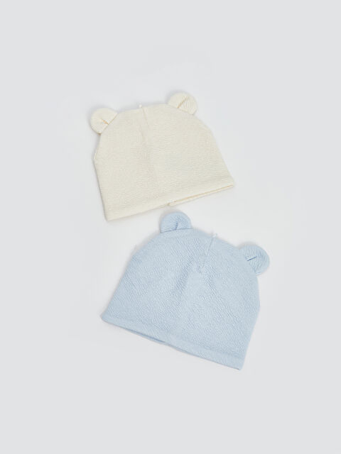 LCW baby 3D Kulak Detaylı Erkek Bebek Bere 2'li - S56219Z1-YMQ