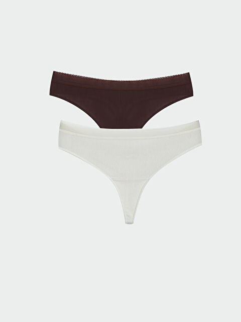 LCW DREAM Düz Tanga Külot 2'li - S56303Z8-QVE