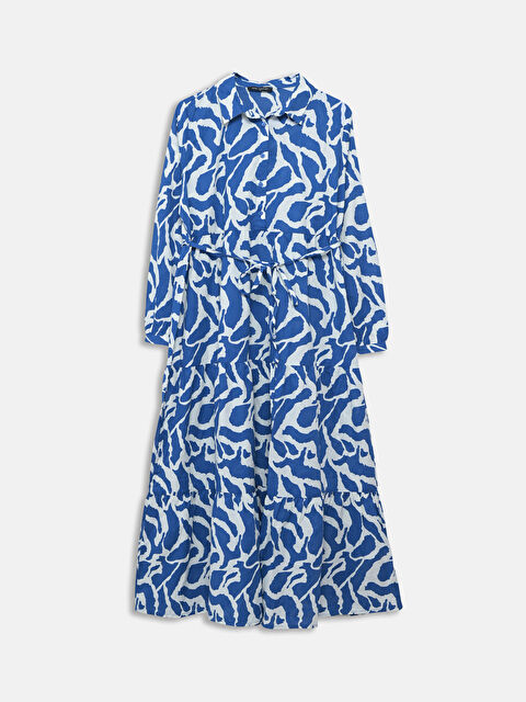 LCWAIKIKI Maternity Patterned Long Sleeve Women's Shirt Dress - S56339Z8-LQQ