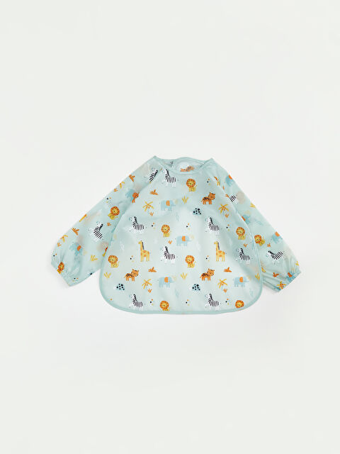 LCW baby Uzun Kollu Baskılı Erkek Bebek Mama Önlüğü