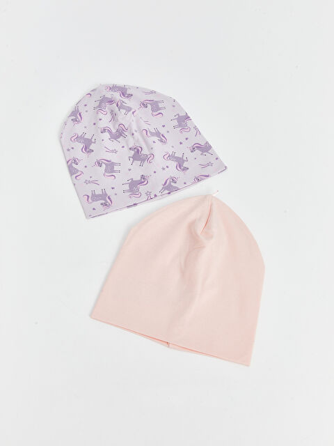 LCW baby Baskılı Kız Bebek Bere 2'li - S56400Z1-LSC