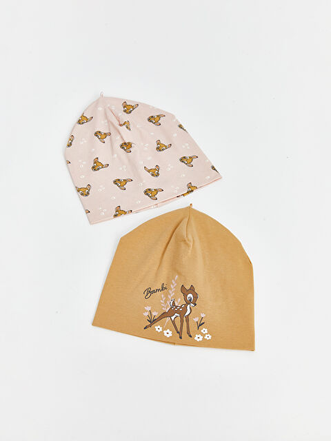 LCW baby Bambi Baskılı Kız Bebek Bere 2'li - S56412Z1-YNC